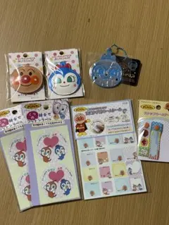 アンパンマン　ネームキーホルダー・コットンラベル・洗濯タグ・スナップネームセット