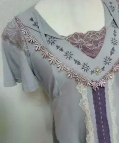 オッズオン OZZ ONESTE オネスト 刺繍 レース バッスル カットソーのサムネイル