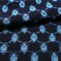 №234　古布　ハギレ　*藍染　木綿　絣　はぎれ*　34×172cm