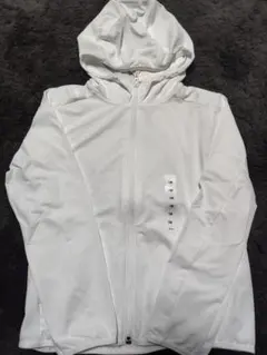 UNIQLO エアリズムUVカットメッシュパーカ ホワイト 白 キッズ ユニクロ