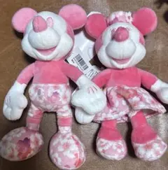 ディズニー ミッキー ミニー ぬいぐるみバッジ さくら 桜