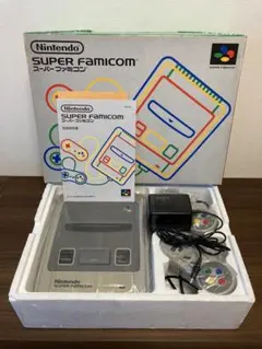 スーパーファミコン　本体●コントローラー　2個●電源コード●セット●通電確認済