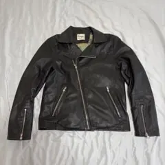 CROPS パンチングレザー ダブルライダース　イタリア製　48 L