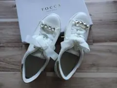 TOCCA スニーカー ビジュー リボン ホワイトのサムネイル