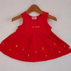 おすすめ♥♡数回着用Miki House 赤いワンピース 80