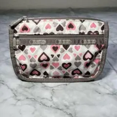 LeSportsacハート柄コンパクトポーチ