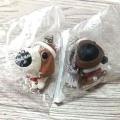 ⭐値下げ⭐the dog　鼻デカわんこ ソフビマスコット 2個セット　クリスマス