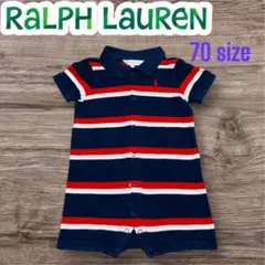 RALPH LAUREN ストライプロンパース 70サイズ