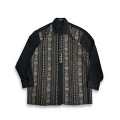 希少 個性派 90s 総柄 ビンテージポリシャツ レトロ 古着ミックス オールド