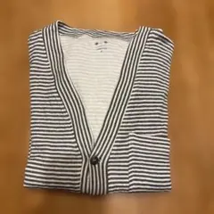 【美品】スリードッツ　ストライプ カーディガン 長袖のサムネイル