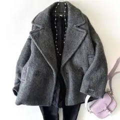 COLLAGE GALLARDAGALANTE ウール混シャギー Pコート 中古・古着通販】COLLAGE GALLARDAGALANTE (コラージュ ガリャル