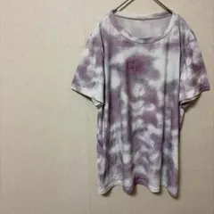 【XL】タイダイ柄 オーバーサイズ Tシャツ パープル ゆるだぼ 速乾ストレッチ