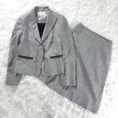 シェルモア　セレモニーセットアップ　9号　グレー　ラメ　卒業　入学式　フォーマル