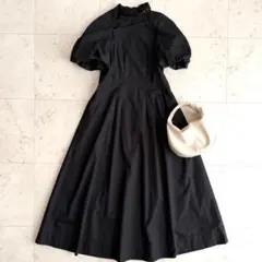 Sybilla シビラ カシュクールロングワンピース ロングドレス ブラック