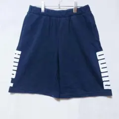 プーマ サイド ロゴ スウェット ハーフパンツ (M) ブラック
