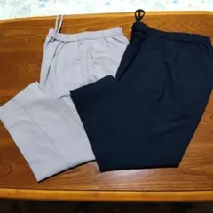 ベージュ ＆ブラック　カジュアルパンツ L