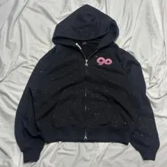 9090girls Logo Glitter Light Zip Hoodie - メルカリ