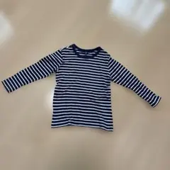 キッズロンT 110 ボーダー　ネイビー