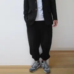 ジュンヤワタナベマン 裾リブパンツ ブラックXS ギャルソンオムプリュス CDG