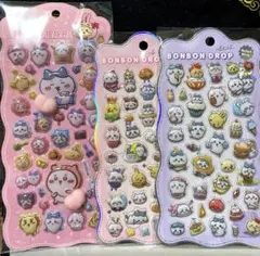 ちいかわおしりぷにぷにシール、立体シール2枚セット　合計3枚セット