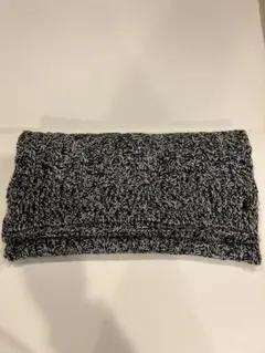 新品　POLO RALPH LAUREN大判マフラー（鎖編み）黒白　市田