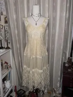 axes femme レースキャミワンピース フェアリーグランジ 森ガール