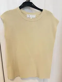 ROPE PICNIC ゼロスリーブニットプルオーバー　イエロー