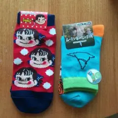 新品　ペコちゃん+スナフキンソックス2足組