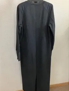 YENN チャコールグレーリブワンピース