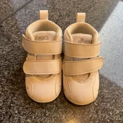 ASICS ベビーシューズ ホワイト×ゴールド 星柄　13cm