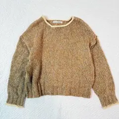 Ray Cassin レイカズン ニット Fミックス編み ゆったり ブラウン Bのサムネイル