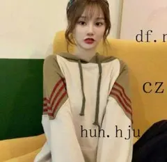 ?在庫限り?ビックシルエットパーカー 韓国風ファッション ストリート カジュ7