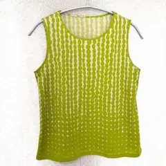美品✦GEORGES RECH タンクトップ M ライムグリーン 日本製のサムネイル
