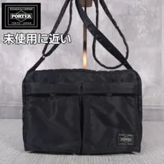 未使用に近い　PORTER　ポーター　タンカー　ショルダーバッグ　二層　ブラック