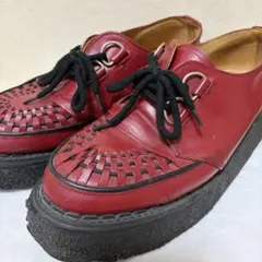 GEORGE COX ラバーソール レッド スエード 厚底 - メルカリ