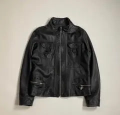 zip lether jacket archive opium