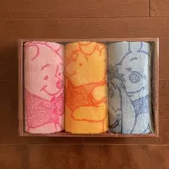 プー さん フェイスタオルセット 3色 未開封品