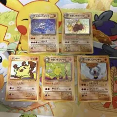 旧裏 ホロ 5枚セット わるいデンリュウ やさしいマリルリ わるい