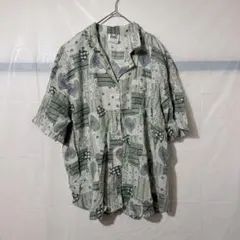 美品✨️ tapl.co 半袖シャツ ハート柄 22 緑 グリーン ユニセックス