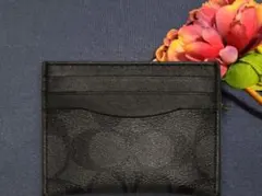COACH コーチ カードケース 58110 cqbk チャコール×ブラック