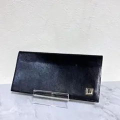 ダンヒル 長財布 ロゴプレート 札入れ　カードケース　薄型　レザー　西ドイツ製