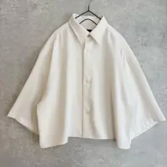 HARE トロミショートシャツ　ハーフスリーブ半袖　ショート丈　アイボリー　短丈のサムネイル