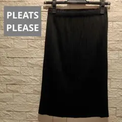 美品】pleats please パンチング加工ロングスカート カットワーク