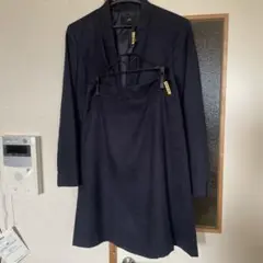 23区 ノーカラージャケット スカート セットアップ ネイビー