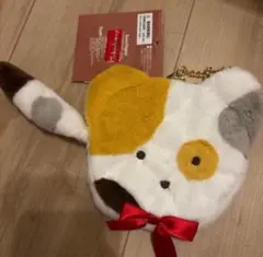 猫の顔ポーチ フワフワ ぬいぐるみ