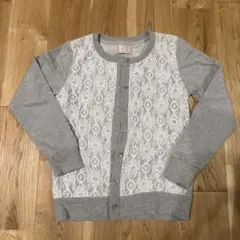 ELFINDOLL CLASSIC フロントレース　カーディガン グレー140
