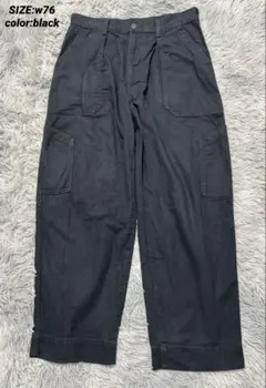 ユニクロユー　22ss ワイドフィットベイカーパンツ　黒　ルメール　MB