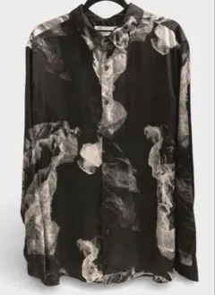 ZARA 柄シャツ（ブラック）