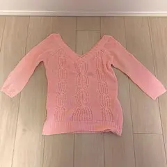 JAYRO 七分袖　Vネック　ニット ピンク