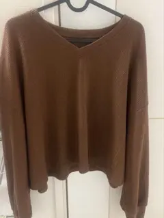 Dazy ブラウン Vネック 長袖 トップス XL